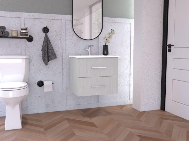 Mueble Lavamanos Fiyi color Nevado para Baño.