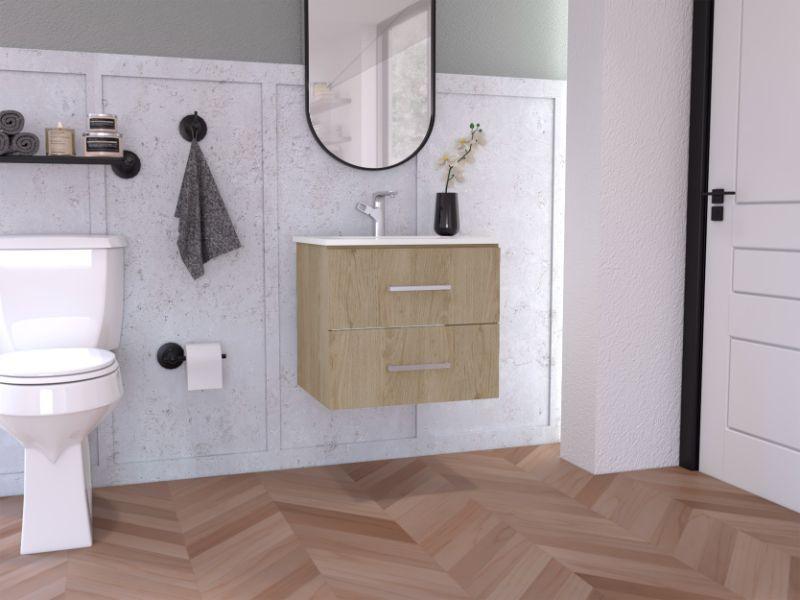 Mueble Lavamanos Fiyi color Beige para Baño.