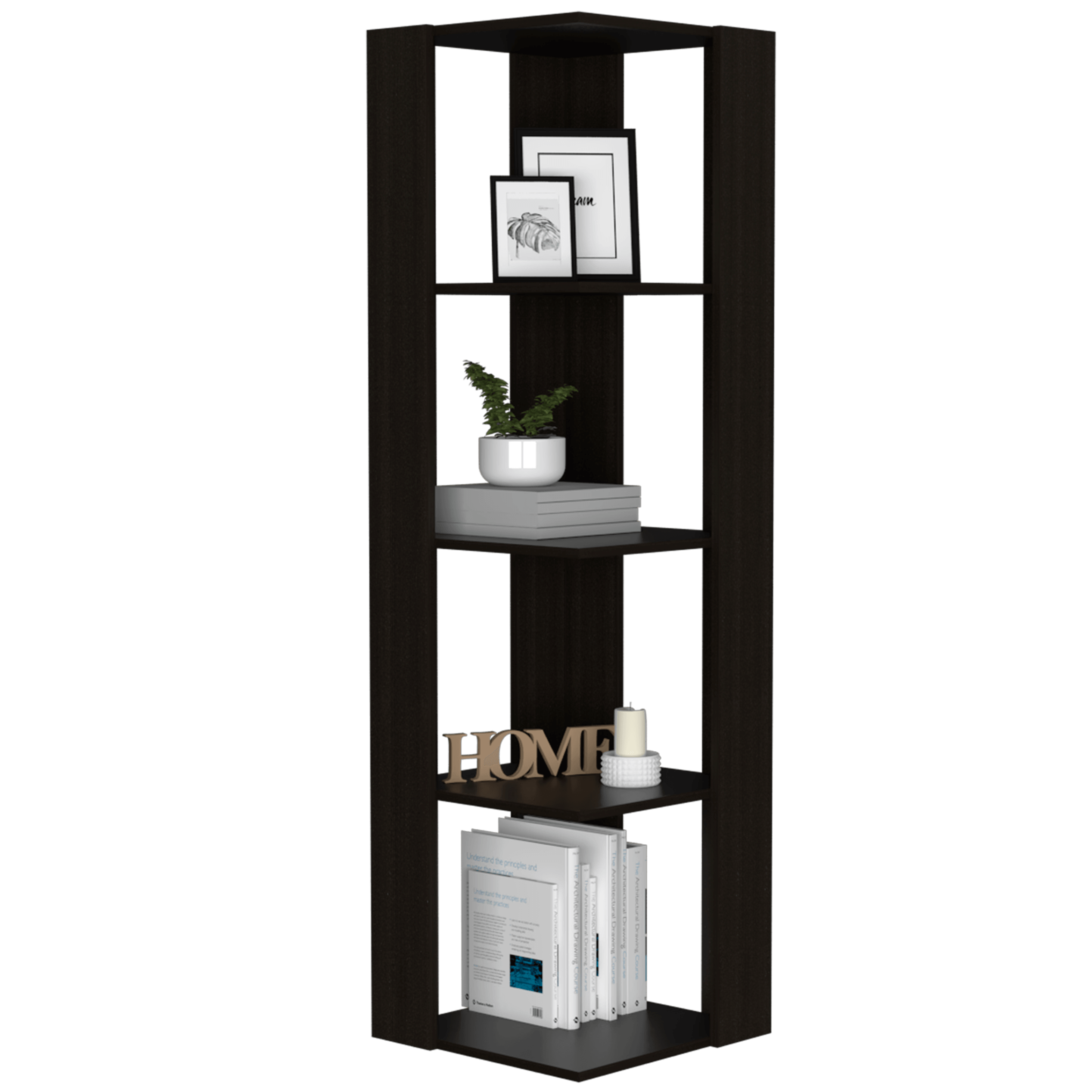 Mueble Esquinero Laurel color Wengue para Baño.