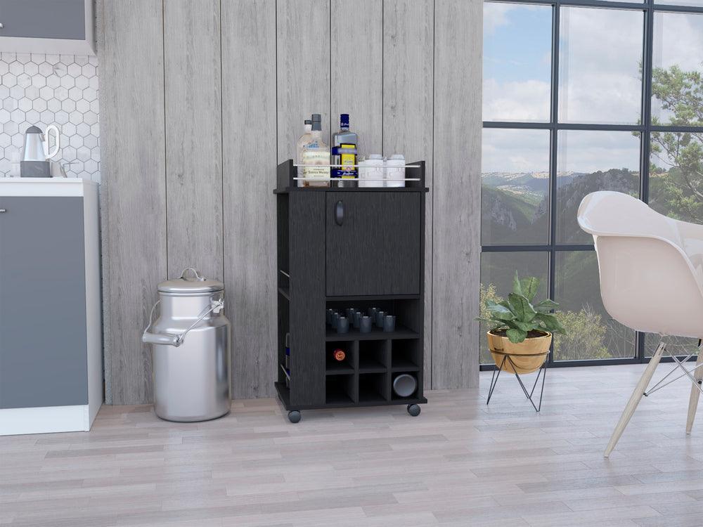 Bar Finland, Wengue, Con amplios espacios para ubicar botellas ZF - VIRTUAL MUEBLES