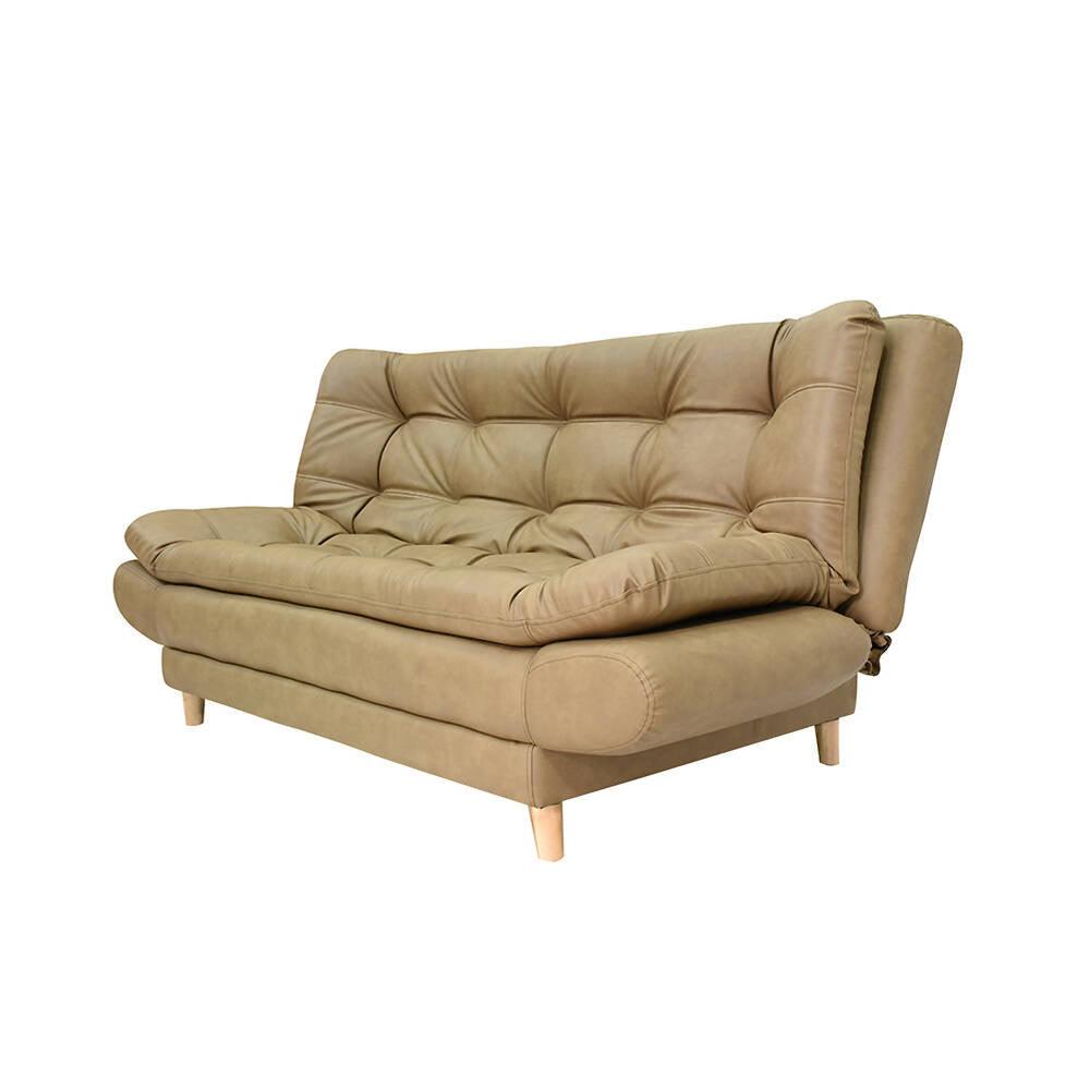 Sofá cama Damasco capuchino sintético - VIRTUAL MUEBLES