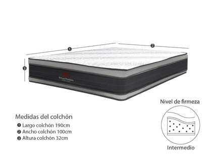 Combo para Habitación Acis, incluye Base Cama sencilla.