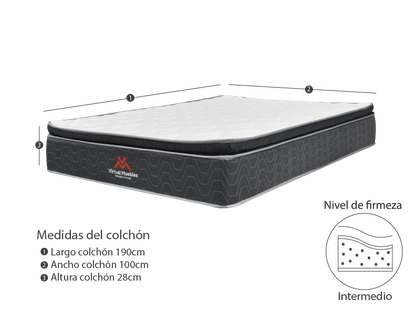 Combo para Habitación Oriel, incluye Base Cama sencilla y Colchón.