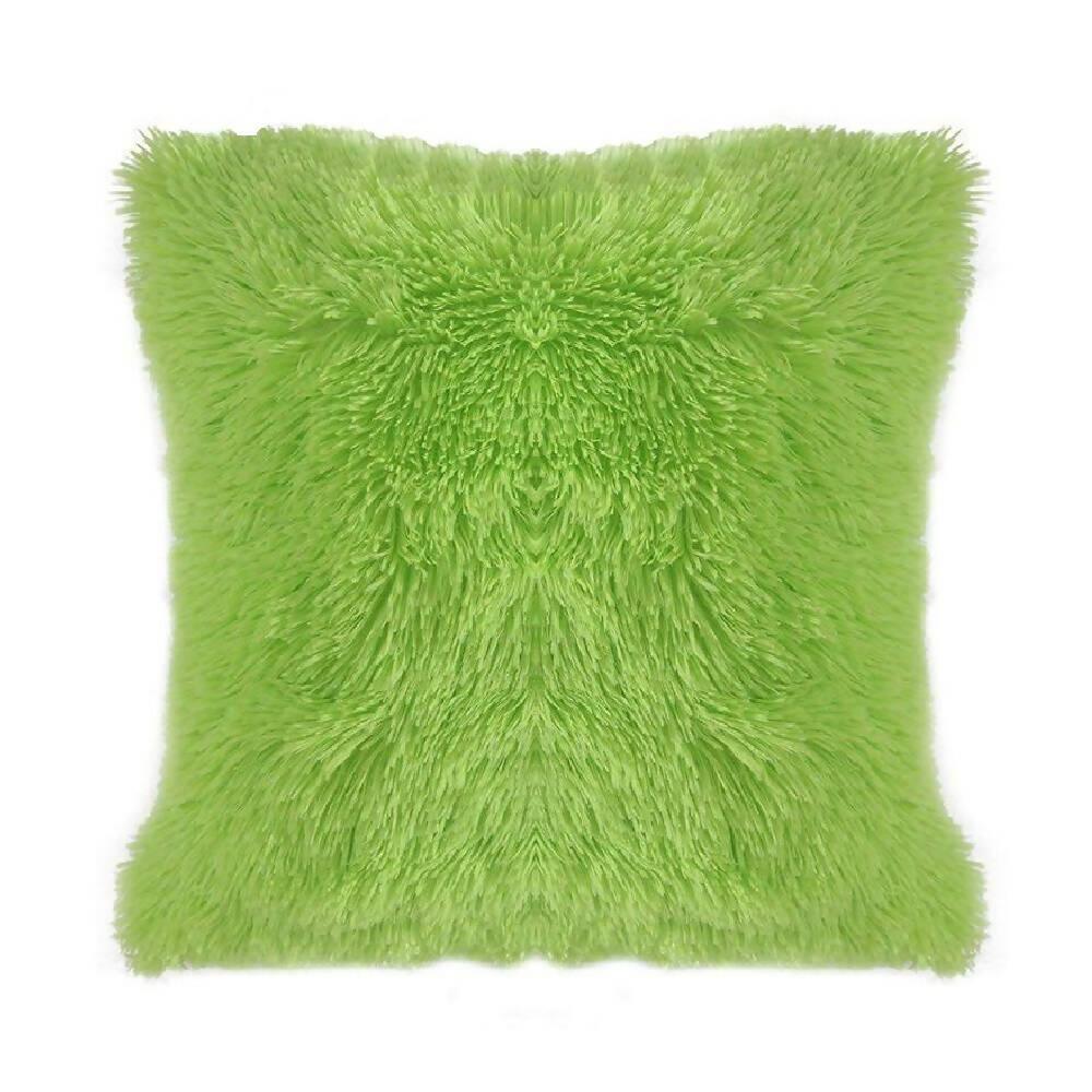 Funda Para Cojin Péludo Verde Limón - VIRTUAL MUEBLES