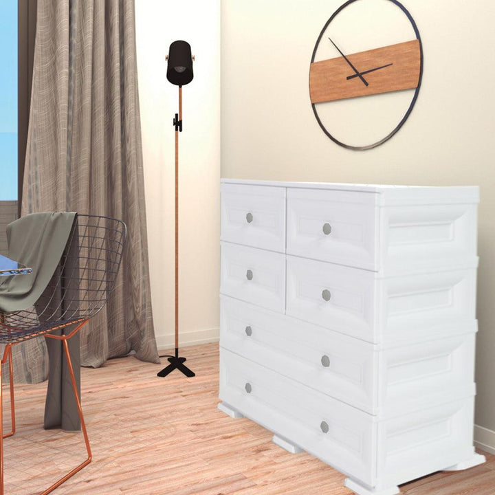 Mueble Organizador Elegance Dali color Blanco Perla para Habitación.