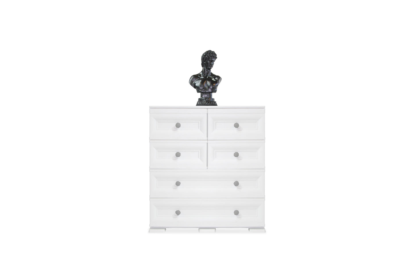 Mueble Organizador Elegance Dali color Blanco Perla para Habitación.