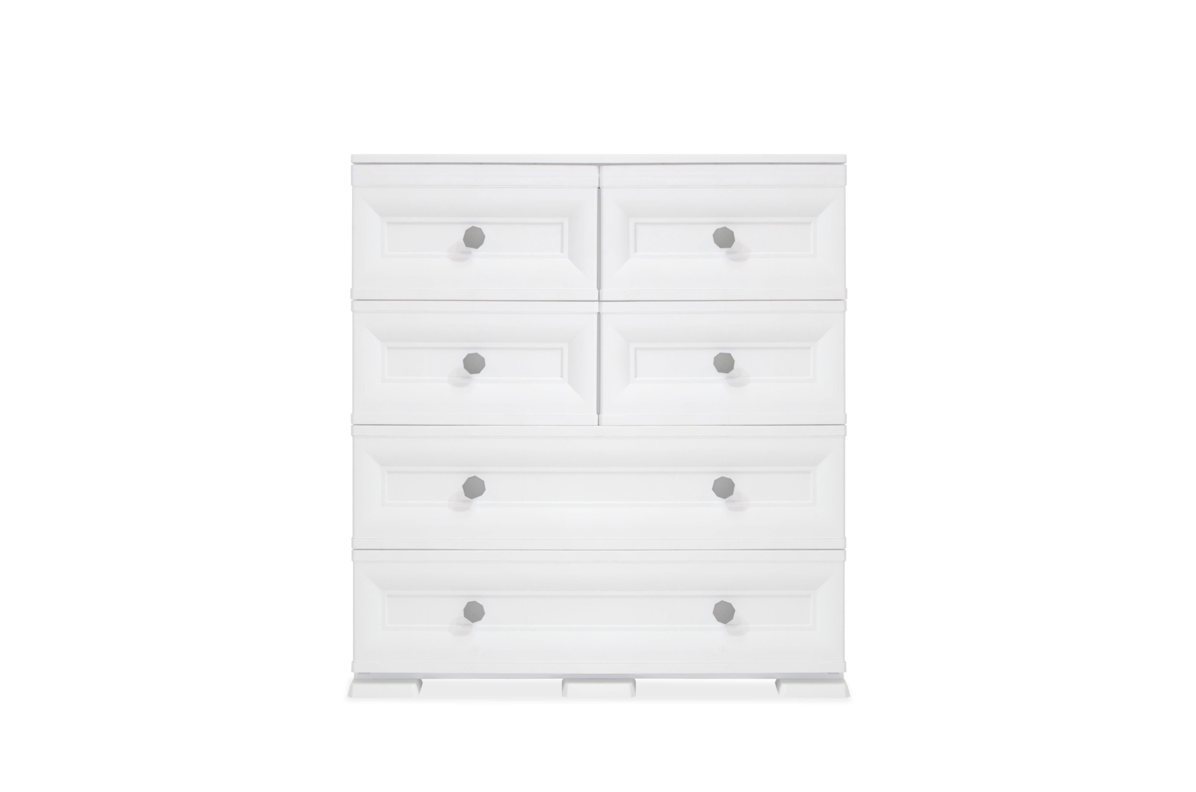 Mueble Organizador Elegance Dali color Blanco Perla para Habitación.