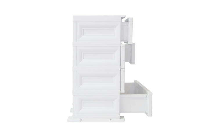 Mueble Organizador Elegance Dali color Blanco Perla para Habitación.