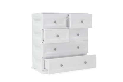 Mueble Organizador Elegance Dali color Blanco Perla para Habitación.