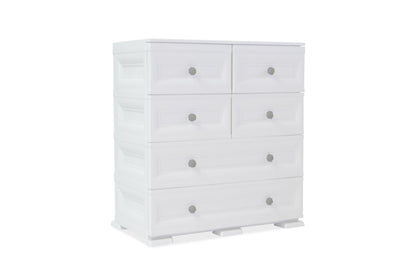 Mueble Organizador Elegance Dali color Blanco Perla para Habitación.