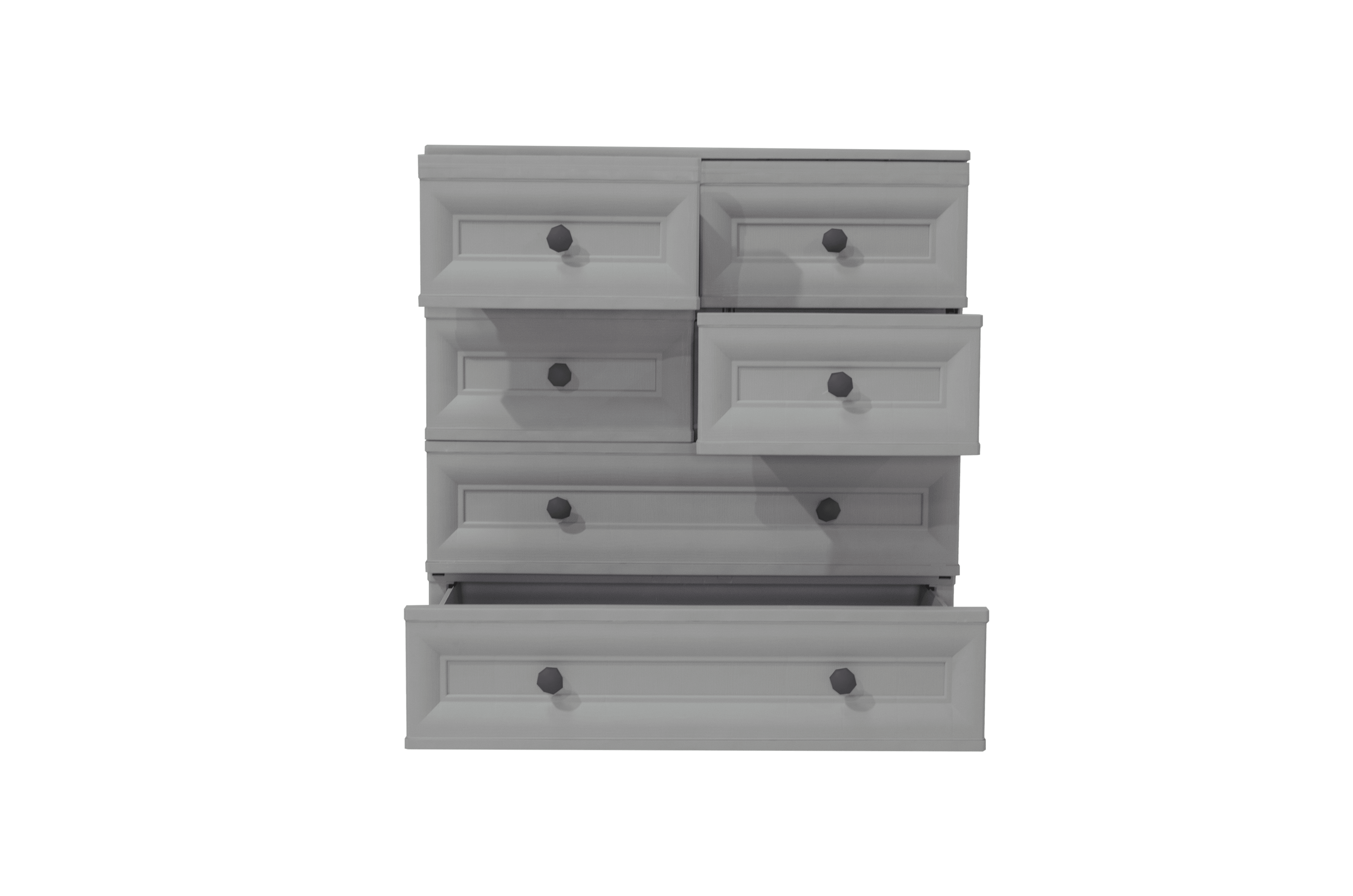 Mueble Organizador Elegance Dali color Gris para Habitación.