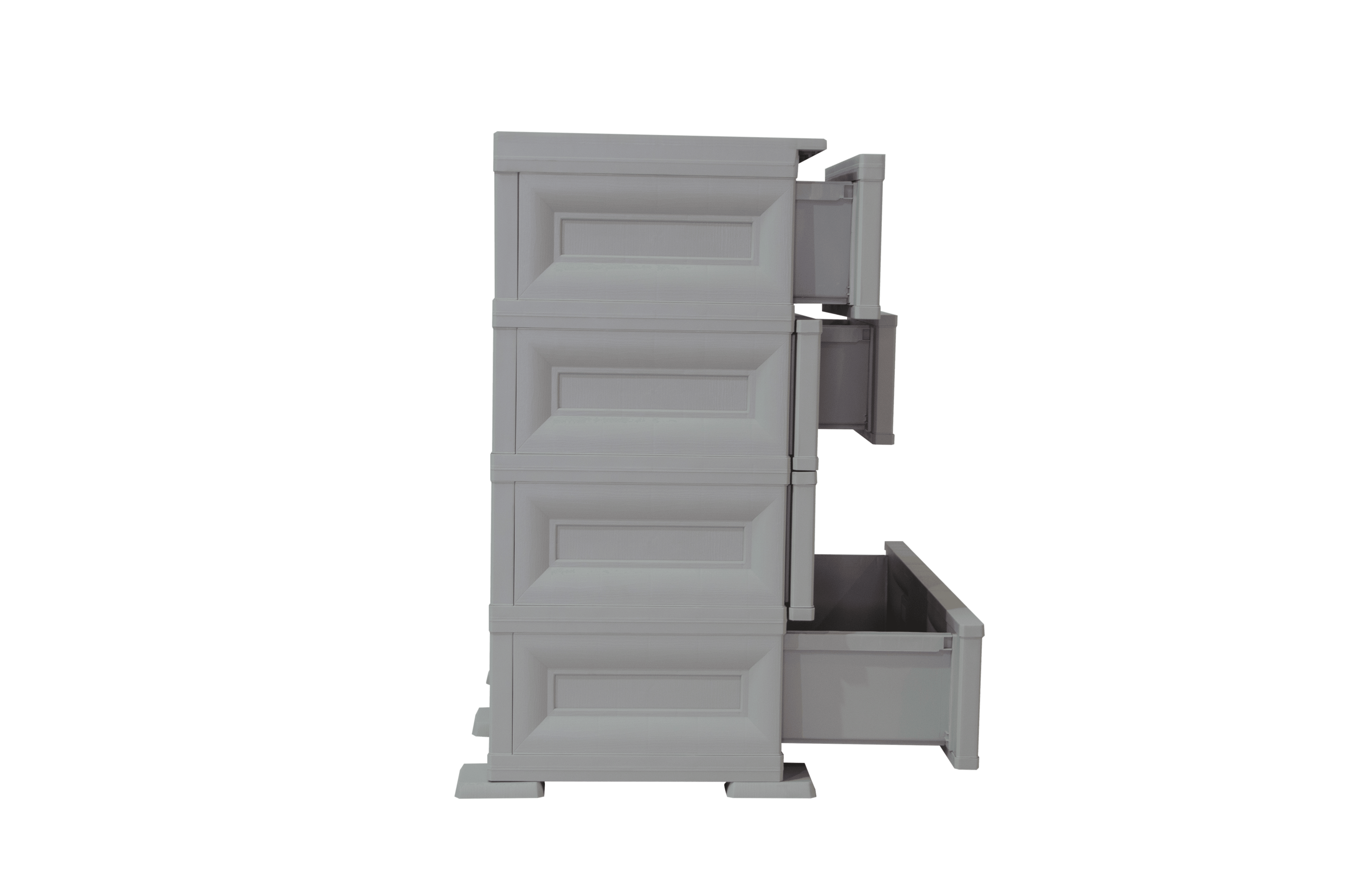 Mueble Organizador Elegance Dali color Gris para Habitación.