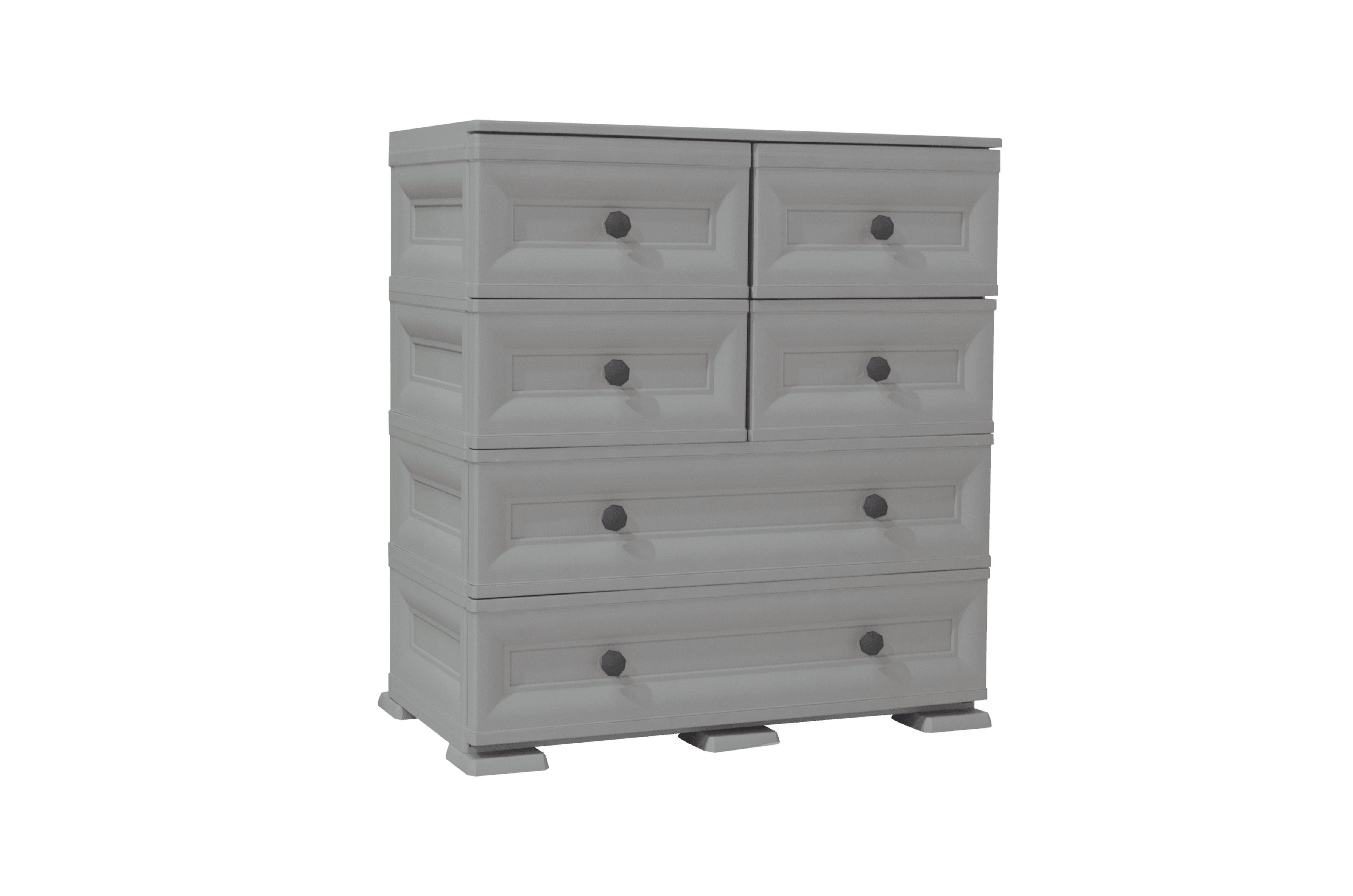 Mueble Organizador Elegance Dali color Gris para Habitación.