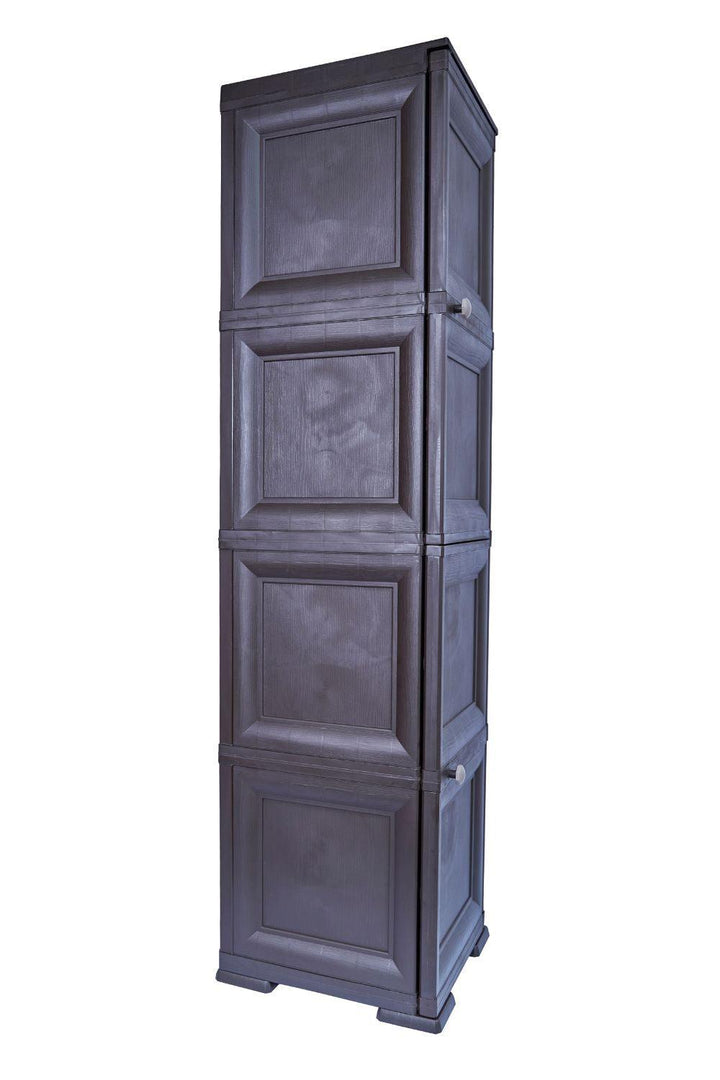 Mueble Organizador Elegance Donatello Liso color Wengue para Habitación.