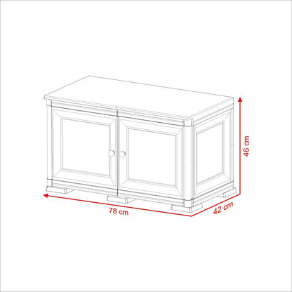Mueble Organizador Elegance Liso Goya color Wengue para Habitación.