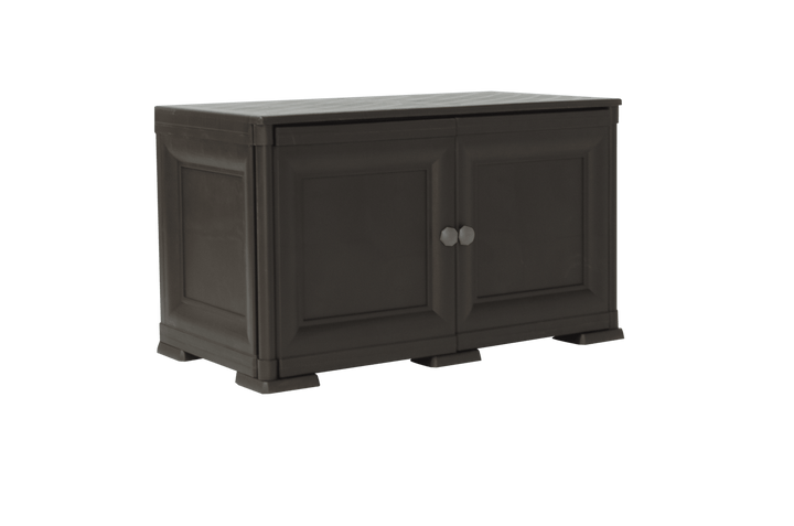 Mueble Organizador Elegance Liso Goya color Wengue para Habitación.