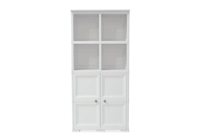 Mueble Organizador Elegance Liso Monet color Blanco Perla para Habitación.