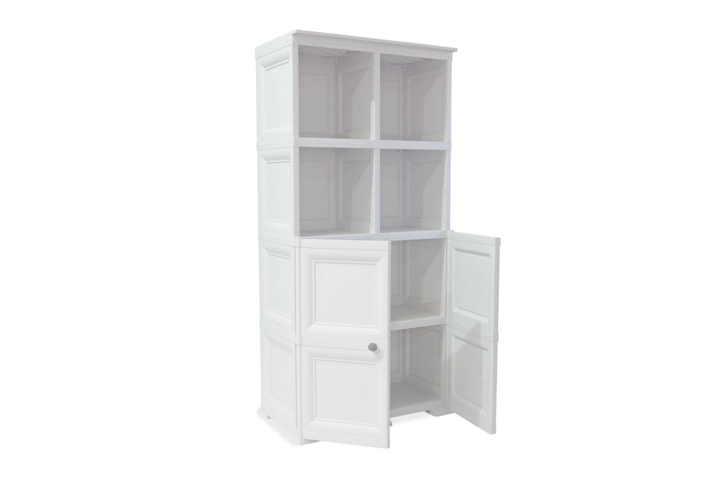 Mueble Organizador Elegance Liso Monet color Blanco Perla para Habitación.