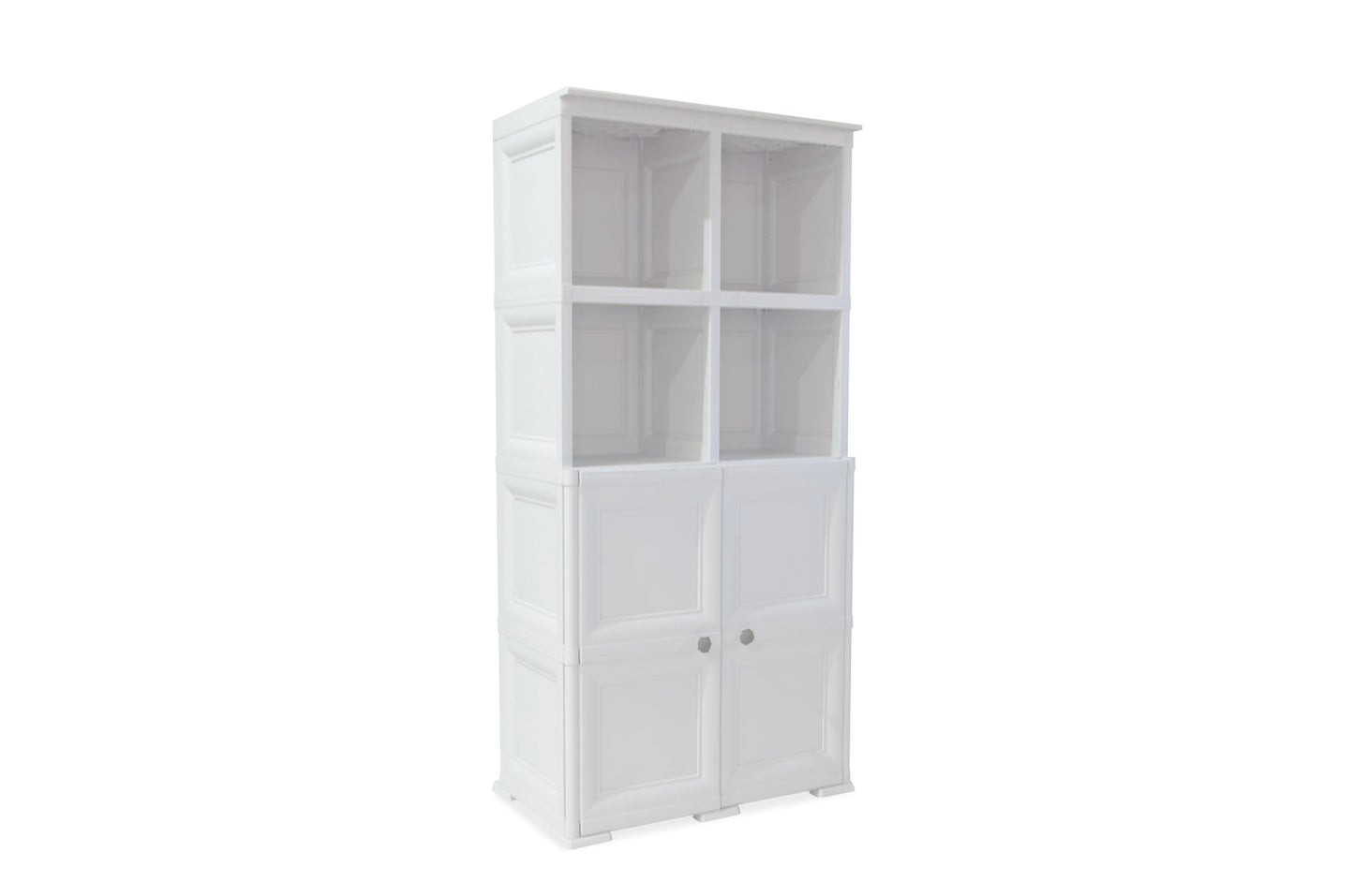 Mueble Organizador Elegance Liso Monet color Blanco Perla para Habitación.