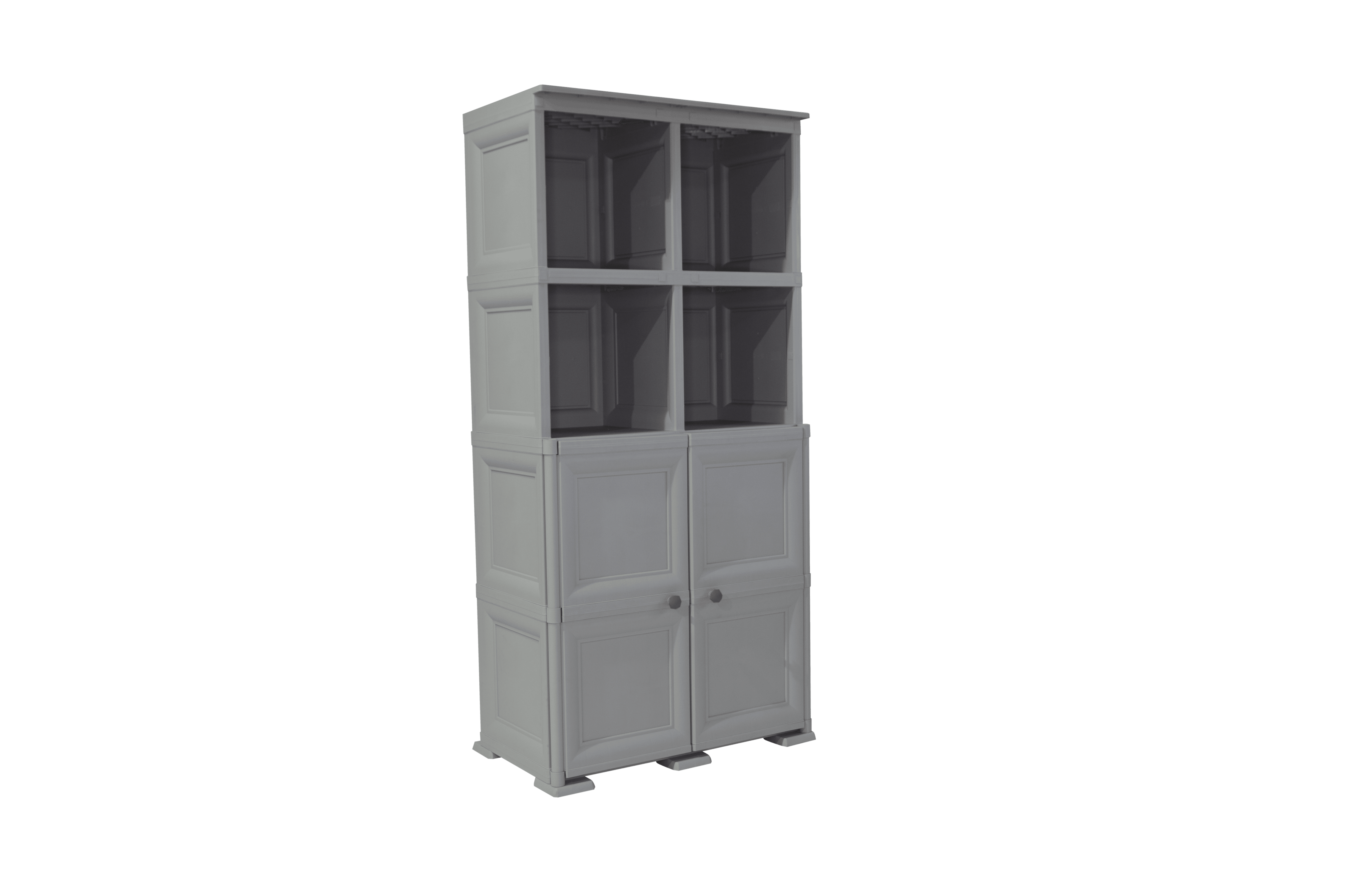 Mueble Organizador Elegance Liso Monet color Gris para Habitación.