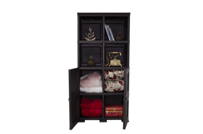 Mueble Organizador Elegance Liso Monet color Wengue para Habitación.