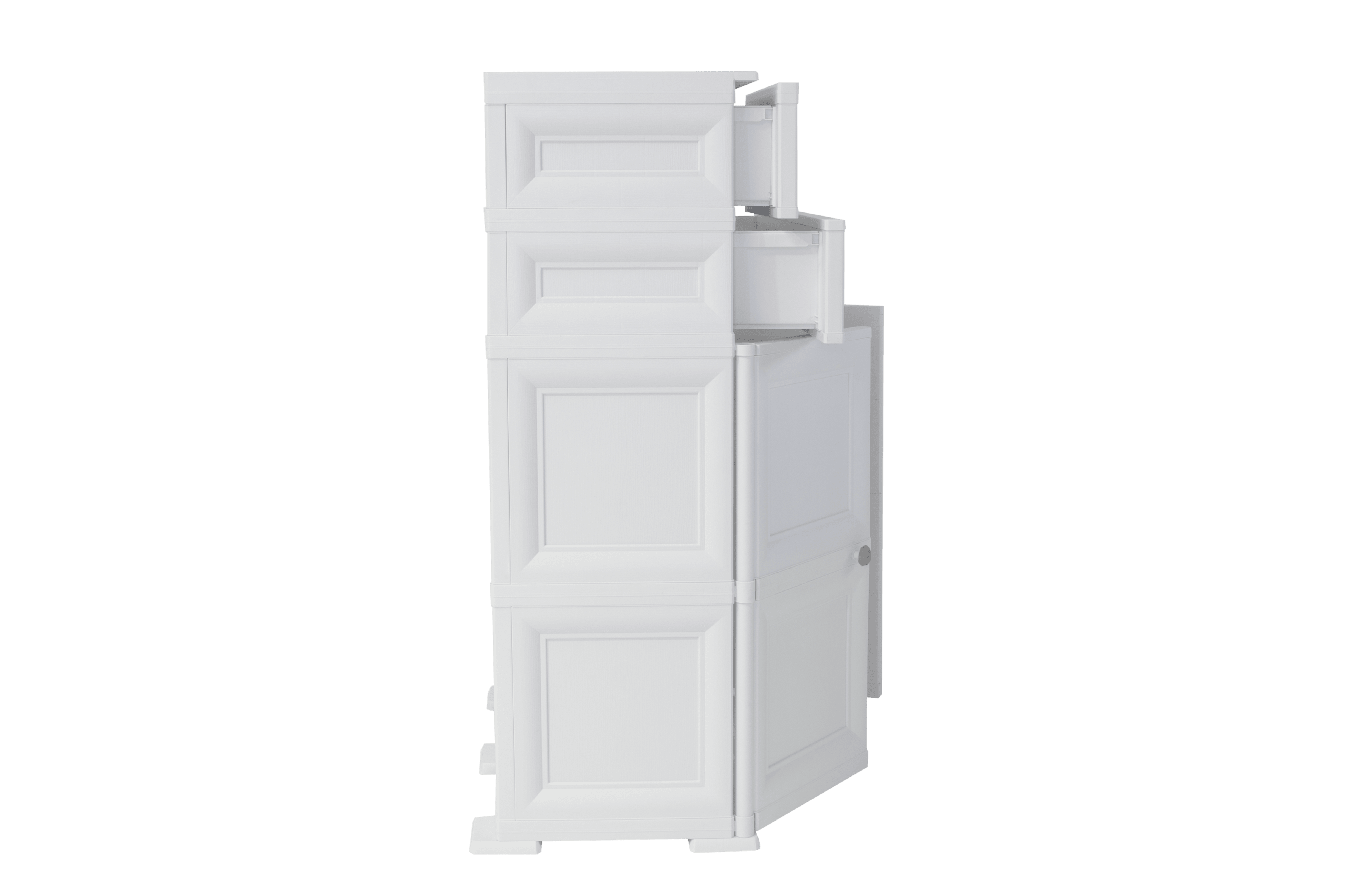 Mueble Organizador Elegance Picasso color Blanco Perla para Habitación.