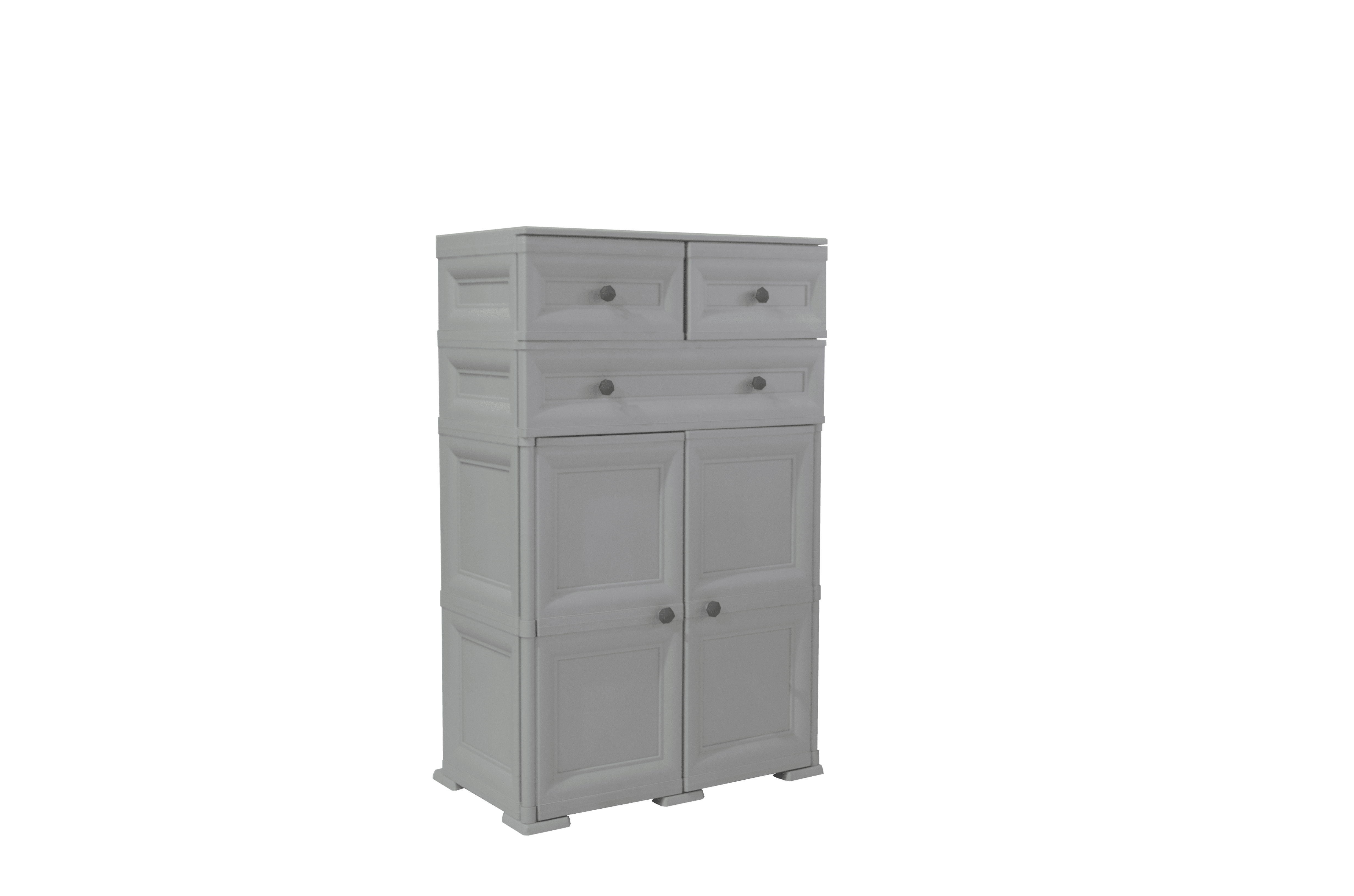 Mueble Organizador Elegance Picasso color Gris para Habitación.