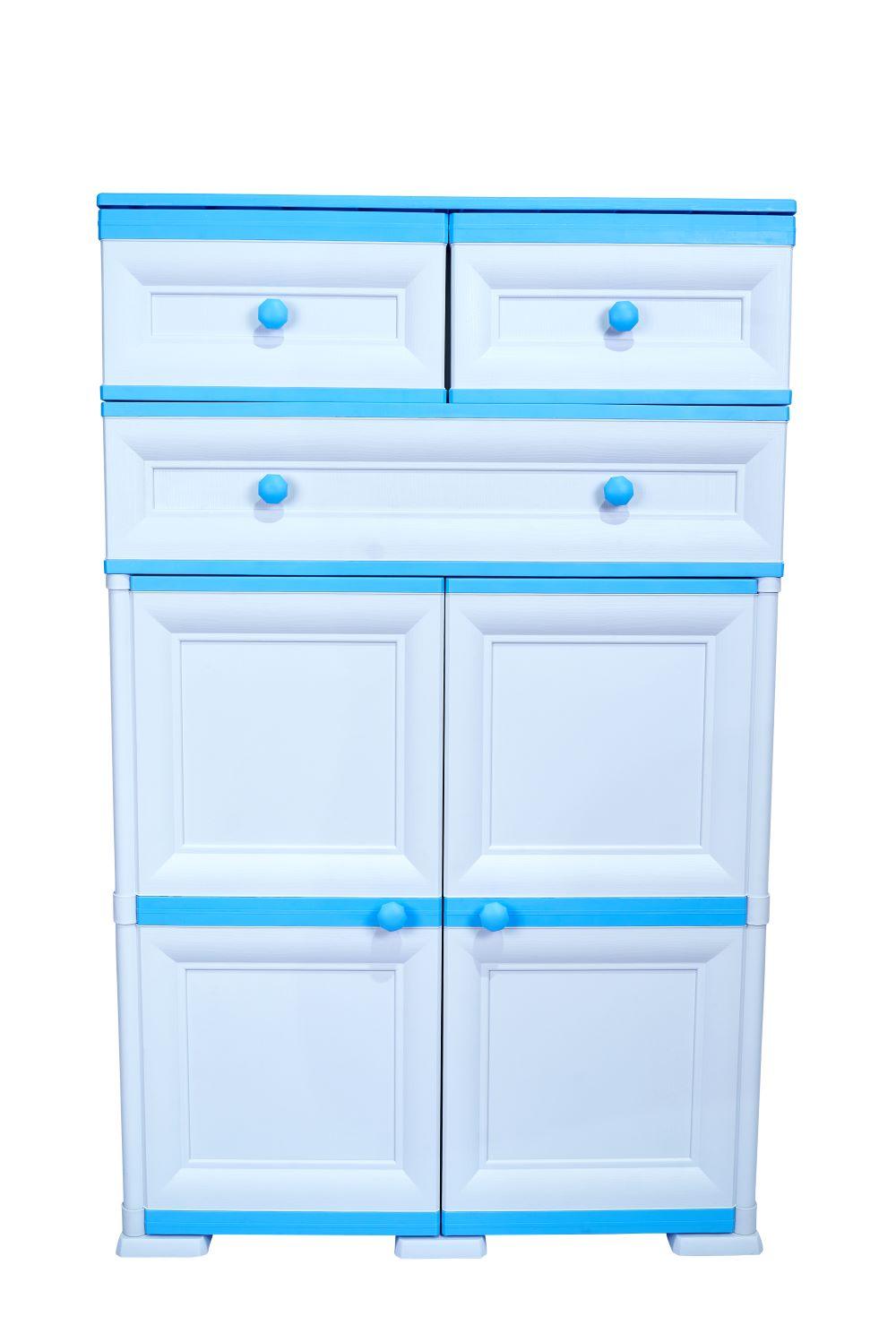 Mueble Organizador Elegance Picasso Infantil color Azul para Habitación.