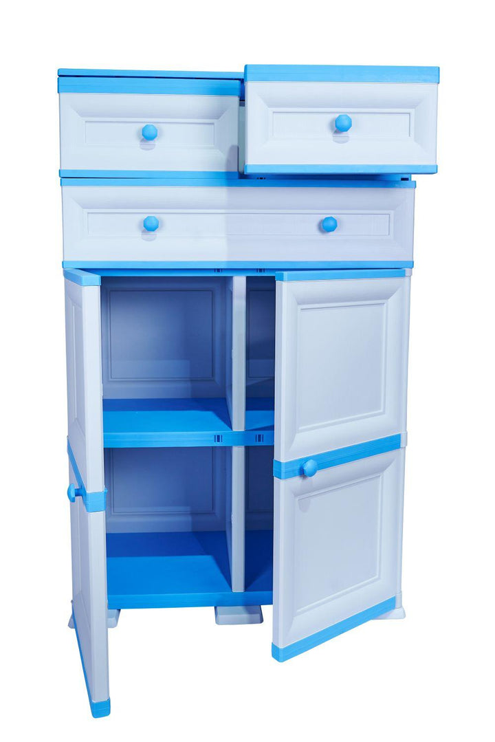 Mueble Organizador Elegance Picasso Infantil color Azul para Habitación.
