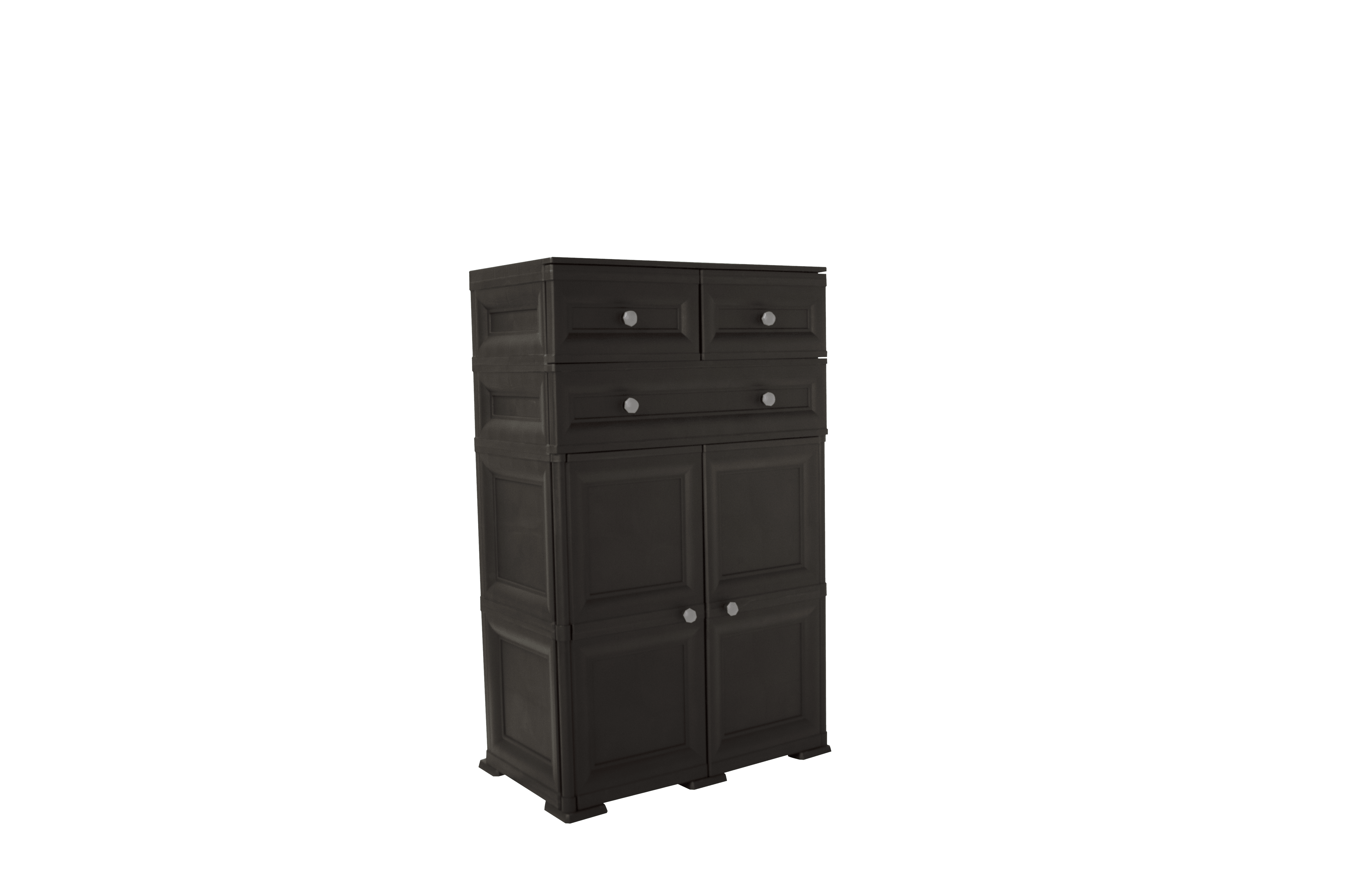 Mueble Organizador Elegance Picasso color Wengue para Habitación.