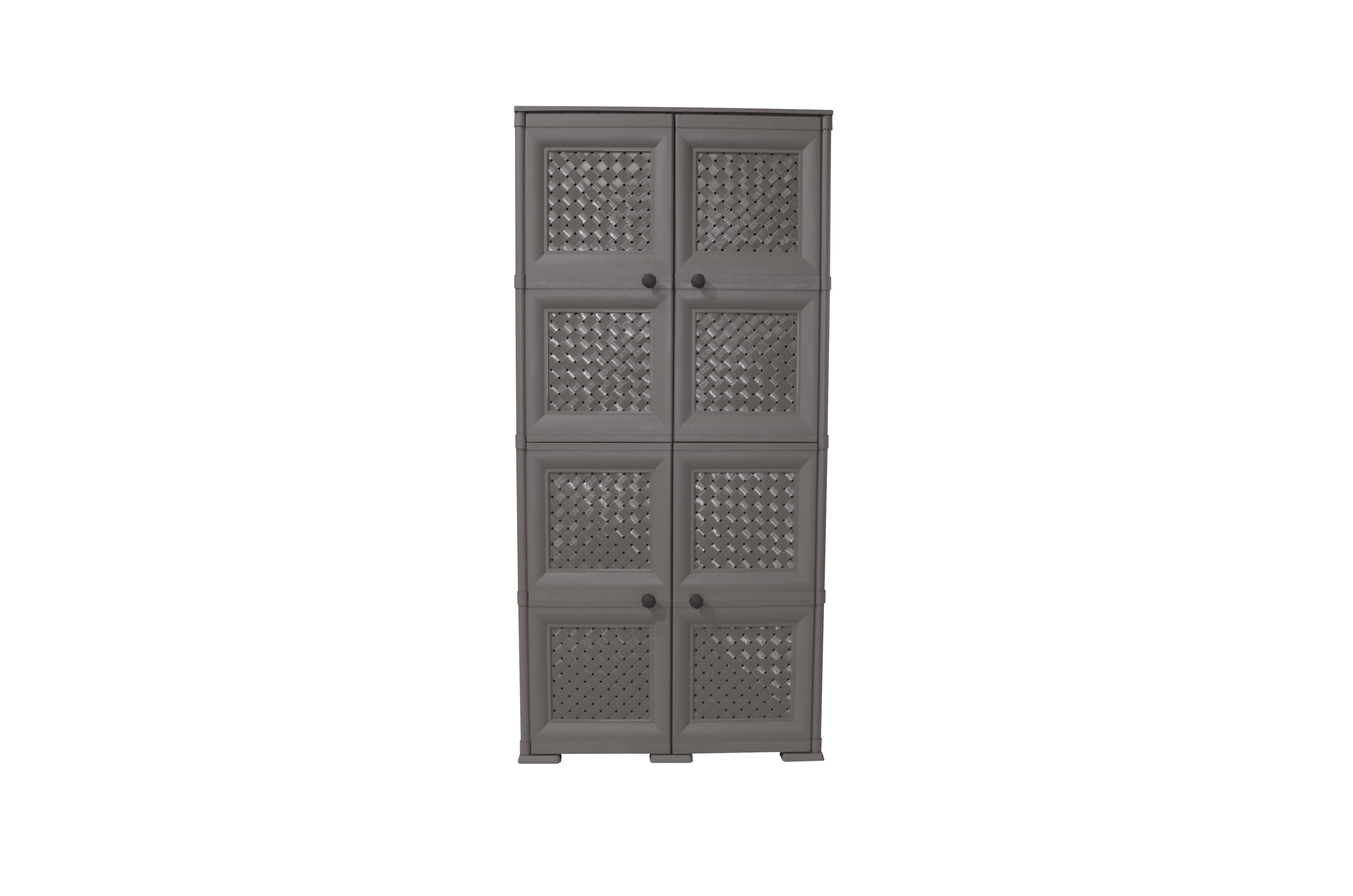Mueble Organizador Elegance Rattan Da Vinci color Cocoa para Habitación.