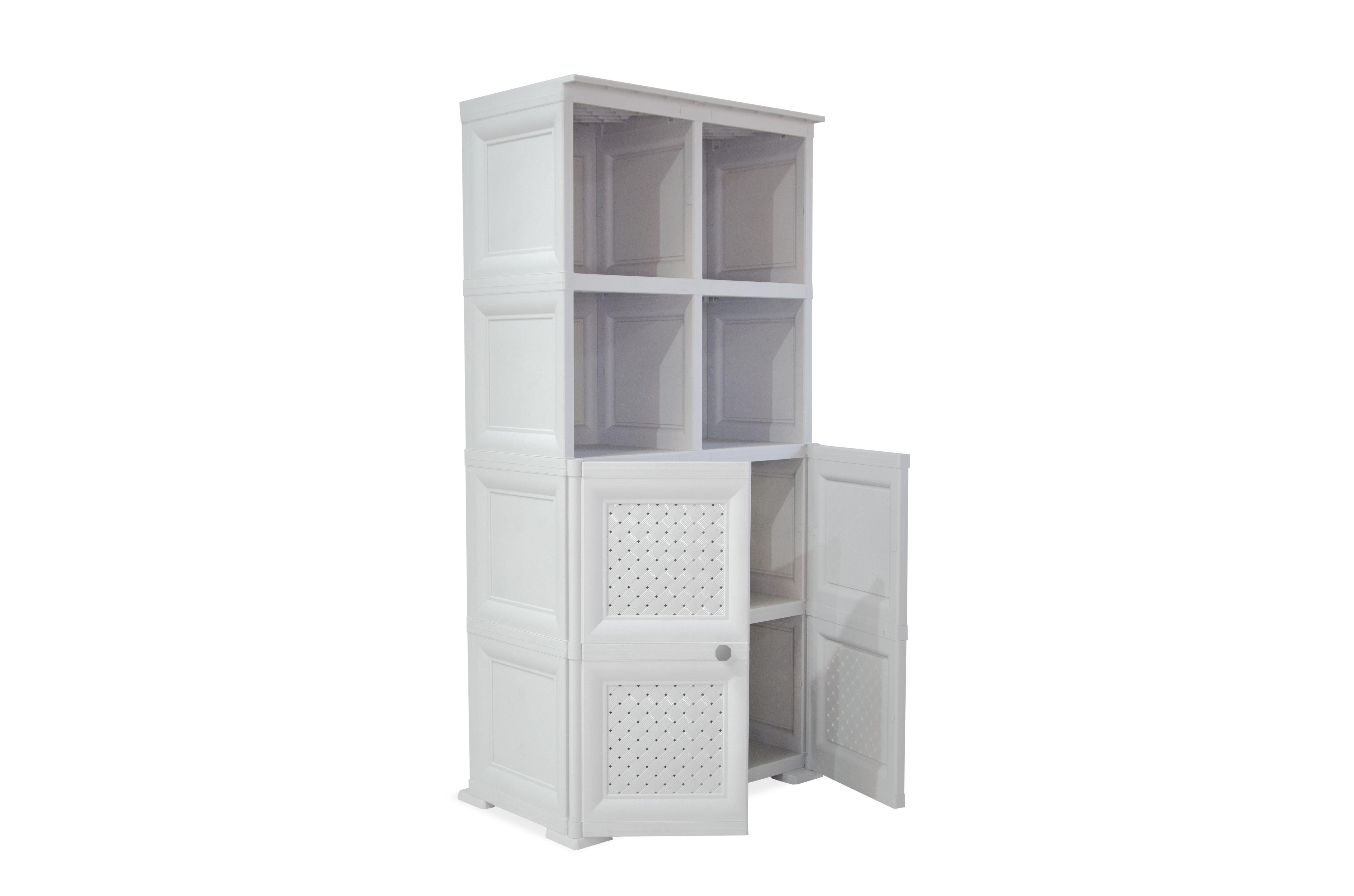 Mueble Organizador Elegance Liso Monet, Blanco Perla, con Dos