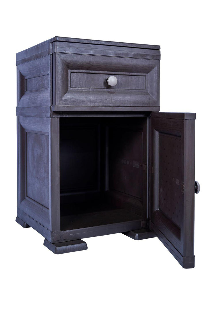Mueble Organizador Elegance Tiziano color Wengue para Habitación.