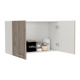 Mueble Aéreo Delhi, Humo y Blanco, con Dos Puertas Batientes