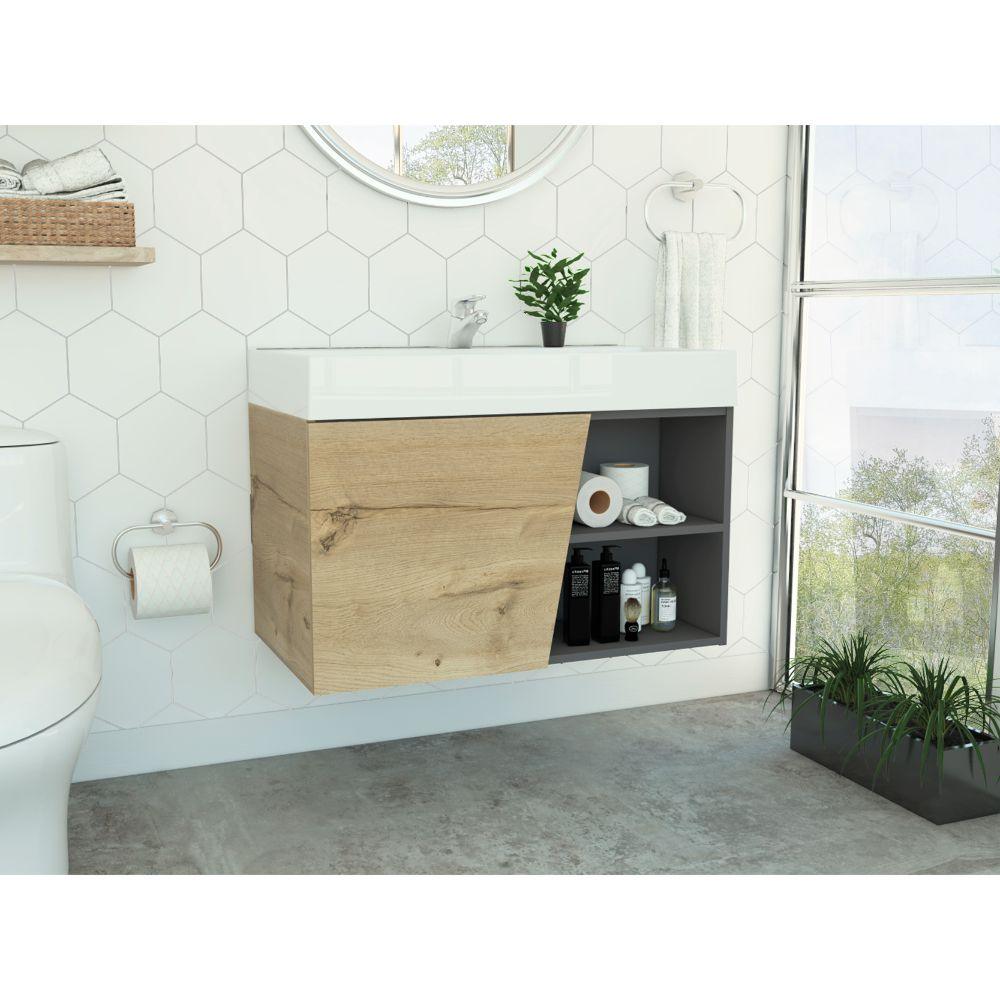 vermont mueble de baño con lavamanos, espejo y gabinete