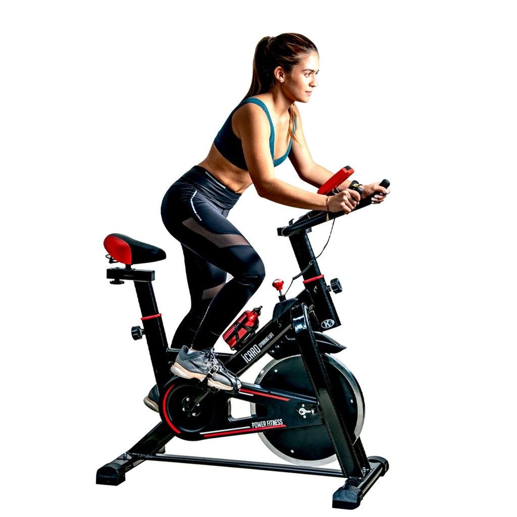 Bicicleta De Spinning Icaro Estática Fija K6 13 Kg - VIRTUAL MUEBLES