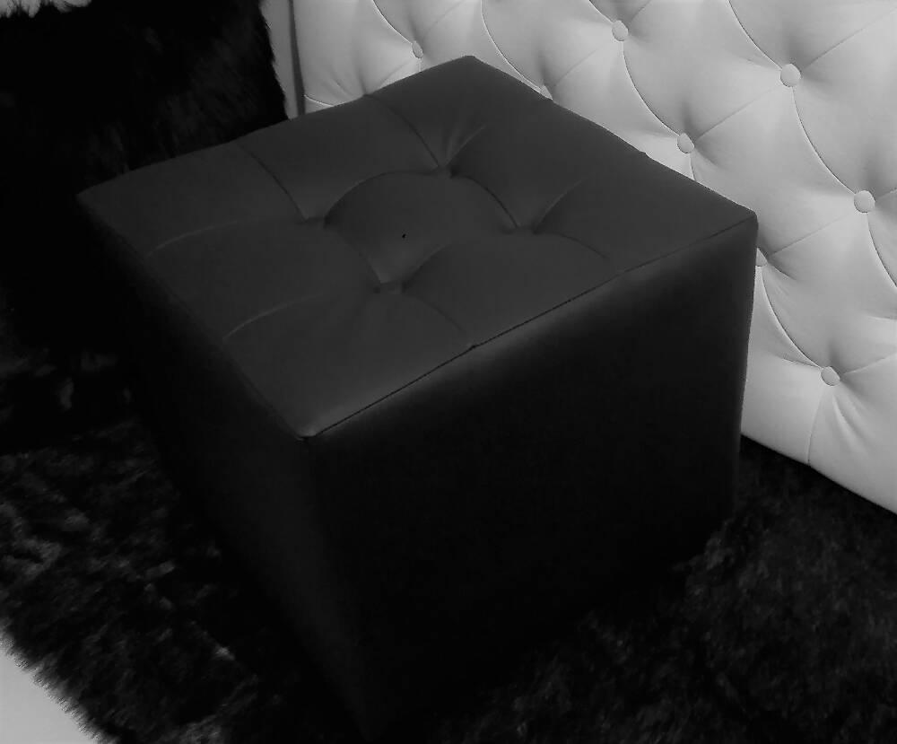 Puff Individual 40*40 BANZAY Negro - VIRTUAL MUEBLES