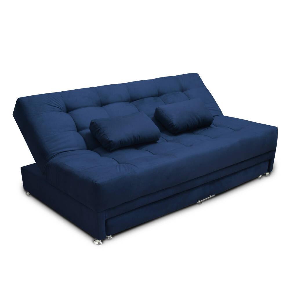 Sofa Cama Rosalin en azul - VIRTUAL MUEBLES