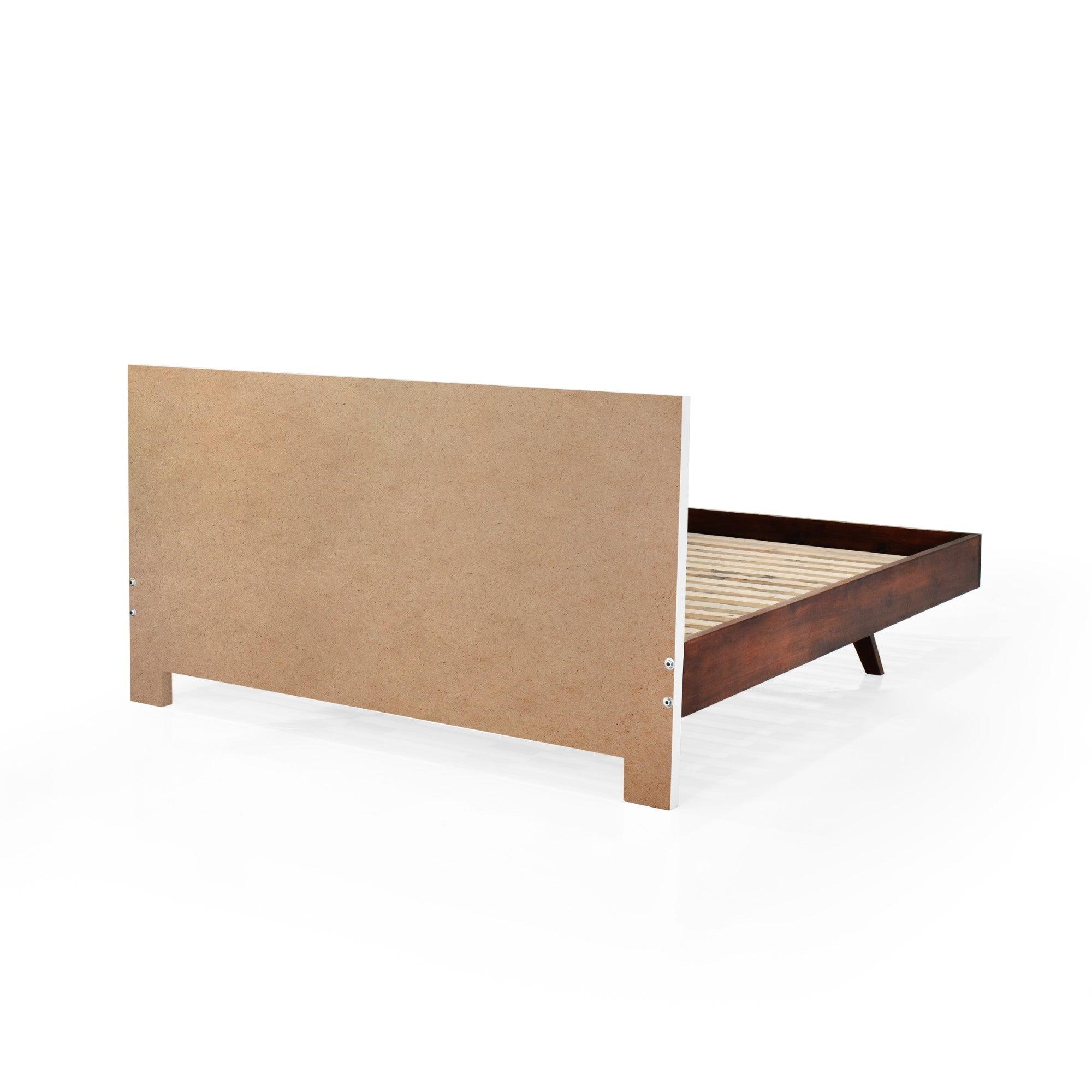 Cama Lanus Queen 166 cm x 197 cm - Blanco Caramelo - VIRTUAL MUEBLES