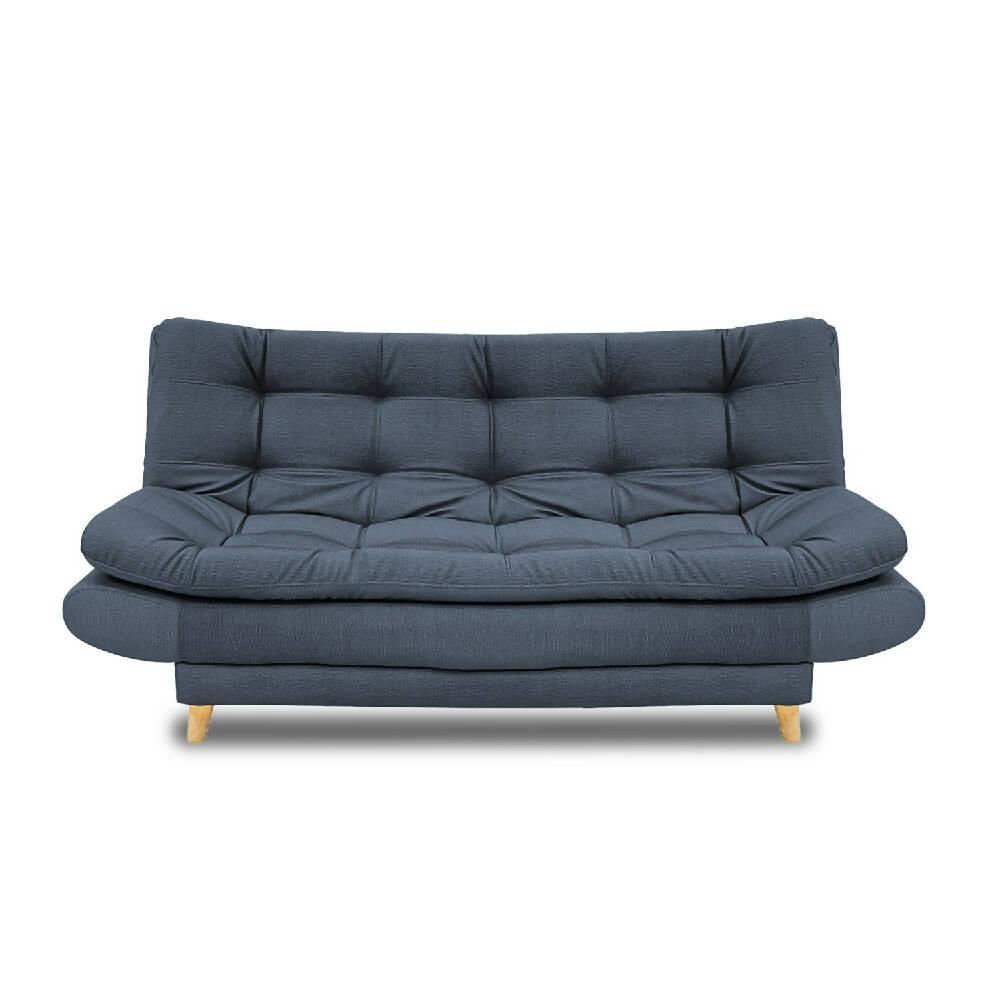 Sofá cama Damasco grafito antirasguño,patas de madera - VIRTUAL MUEBLES
