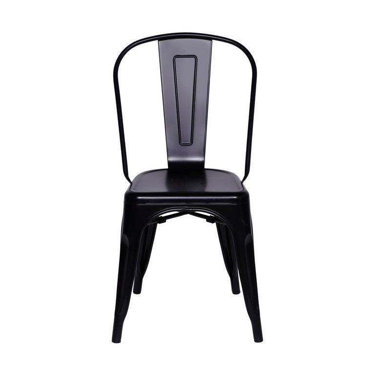 Kit por 2 Silla Tolix Metalica Para Comedor Restaurante -Negra - VIRTUAL MUEBLES