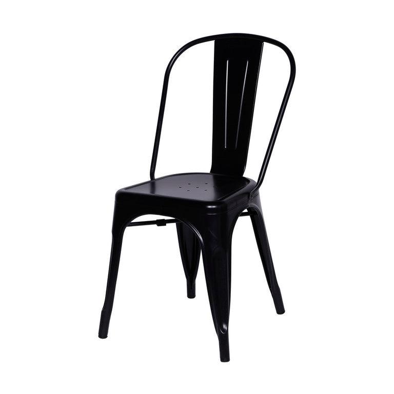 Kit por 2 Silla Tolix Metalica Para Comedor Restaurante -Negra - VIRTUAL MUEBLES
