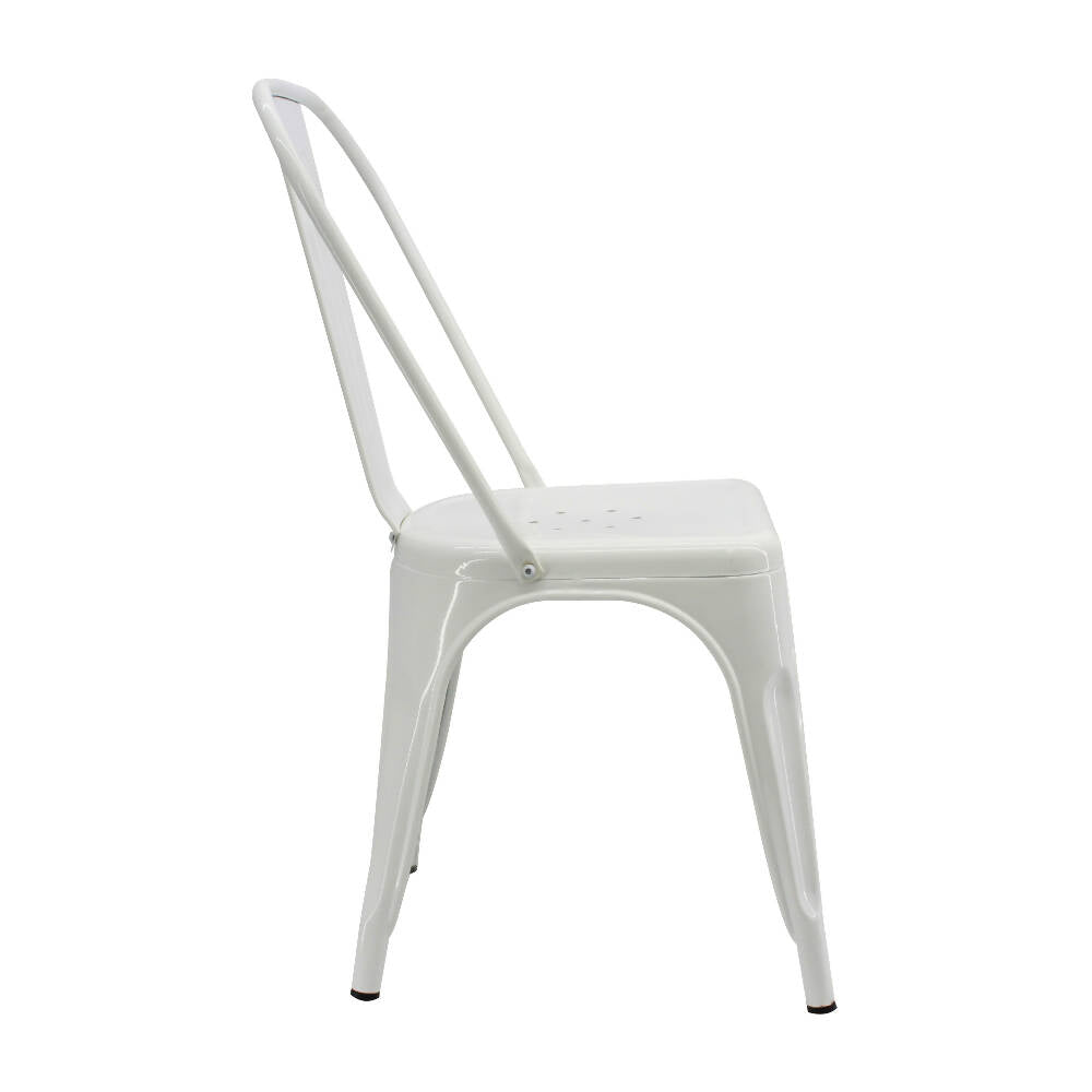Silla Tolix Metalica Para Comedor Restaurante - Blanco