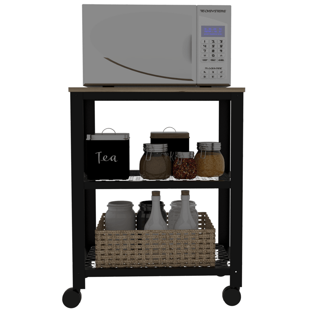 Módulo Microondas Ozana color Negro y Café claro para Cocina.