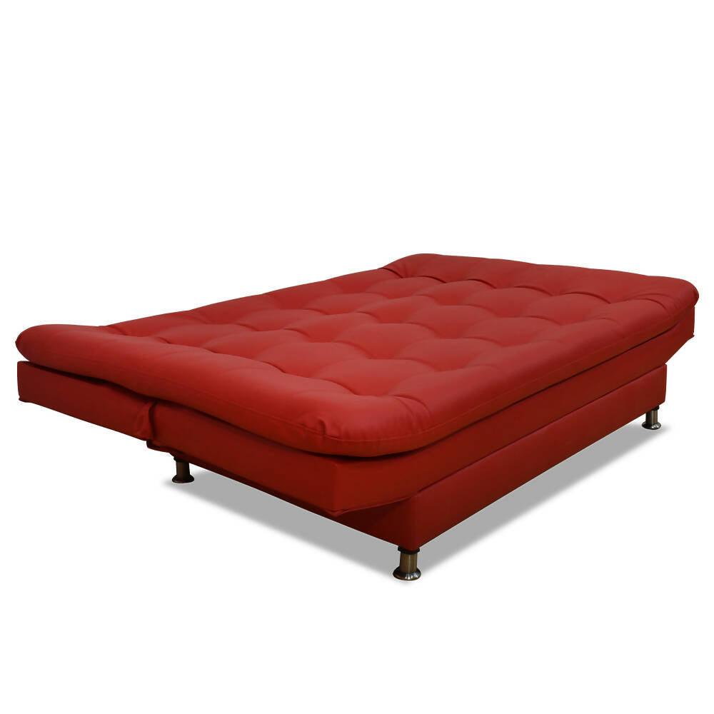 Sofá cama Moltochic rojo sintético - VIRTUAL MUEBLES