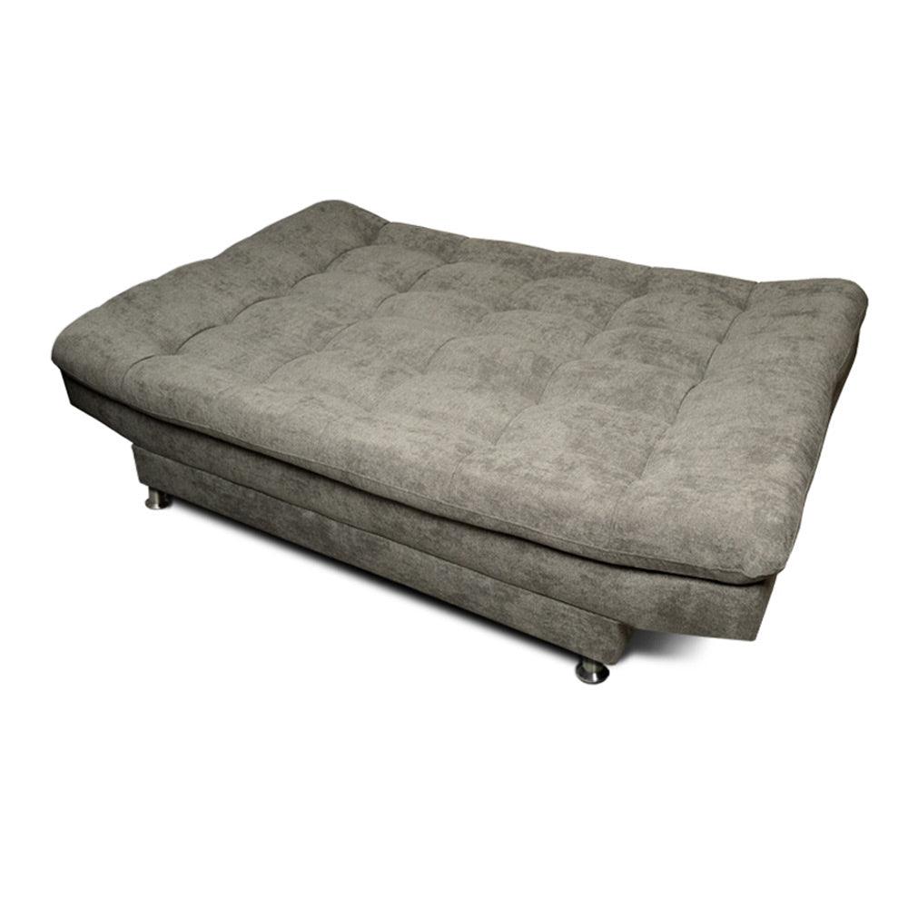 Sofacama Carvallo Plain 3 Posiciones Tela Gris - VIRTUAL MUEBLES