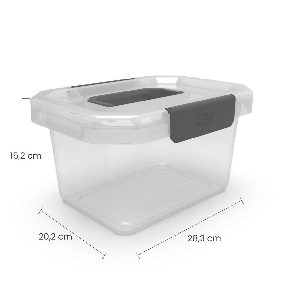 Caja Organizadora Estrabox con Manija 4L Natural - VIRTUAL MUEBLES