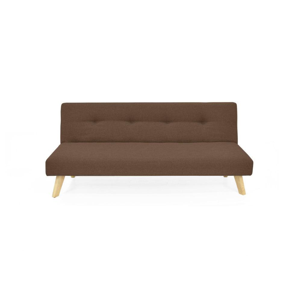 Futon London 3 Posiciones Tela Chocolate - VIRTUAL MUEBLES