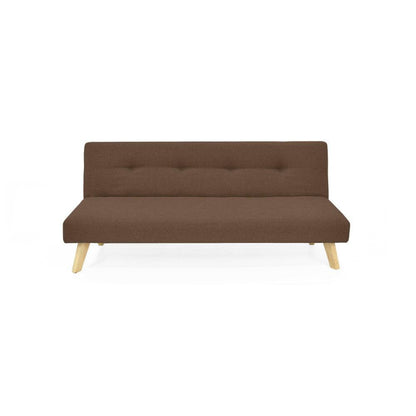 Futon London 3 Posiciones Tela Chocolate - VIRTUAL MUEBLES