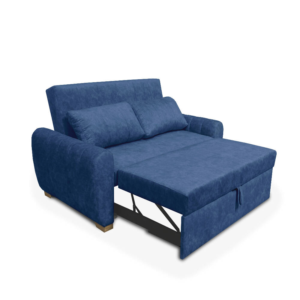 Sofácama Fontana Multifuncional Tela azul